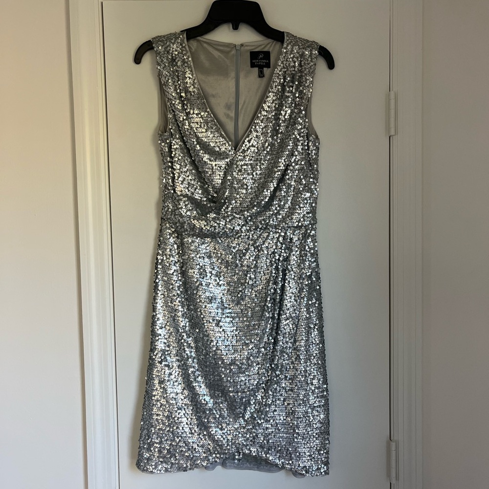 Silver Sequin Wrap Dress!!